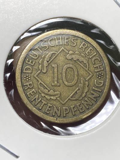 2025年第一百三十场(总第一百五十六场）外国好品纸夹散币场(免佣金) - 德意志魏玛共和国1924年10芬尼(地产抵押马克，A标，柏林造)