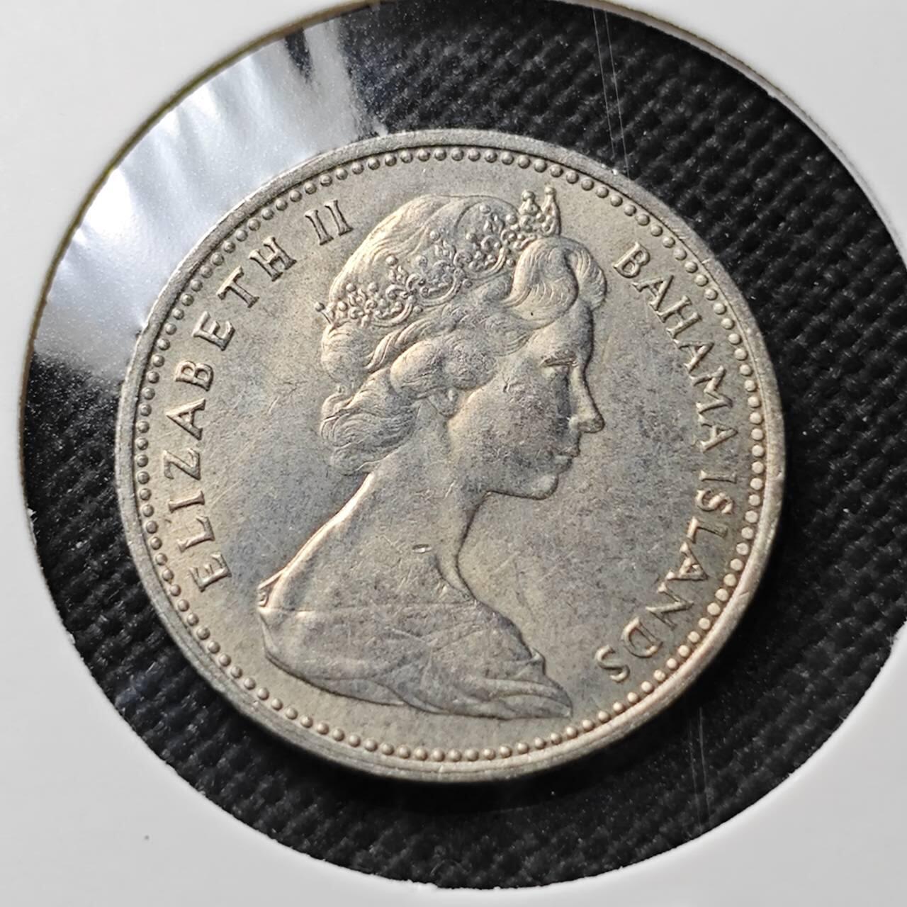 KK钱币收藏小铺  第373场  2月预留时间 周末发货  1966巴哈马5分 菠萝