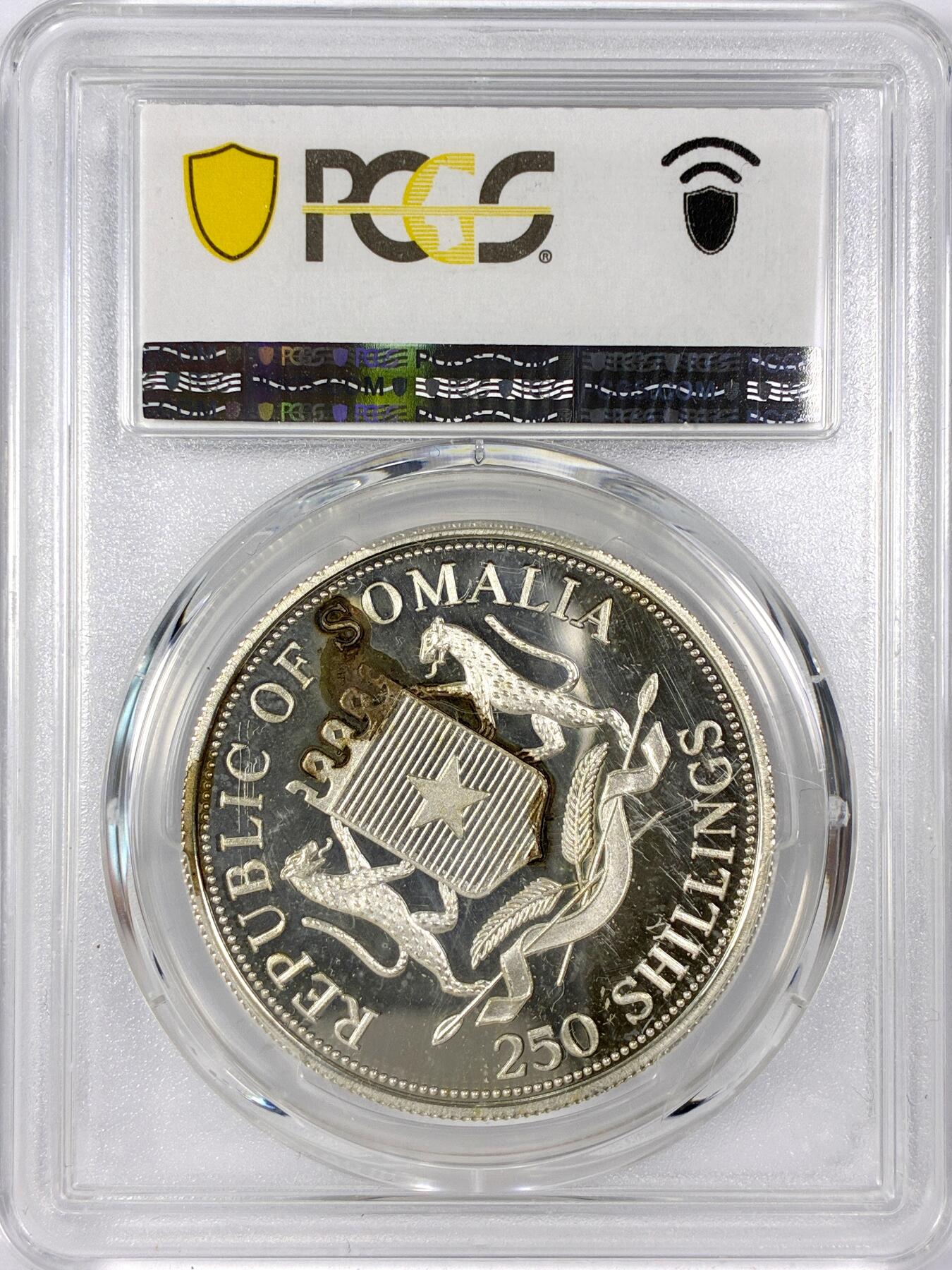 【雨安】【世界币章116期-评级币专场】2025-11-22 周六 19:30 保真【直播拍卖】 [评级现代] Somalia 索马里 250先令 2000年 丘吉尔  PCGS-MS66