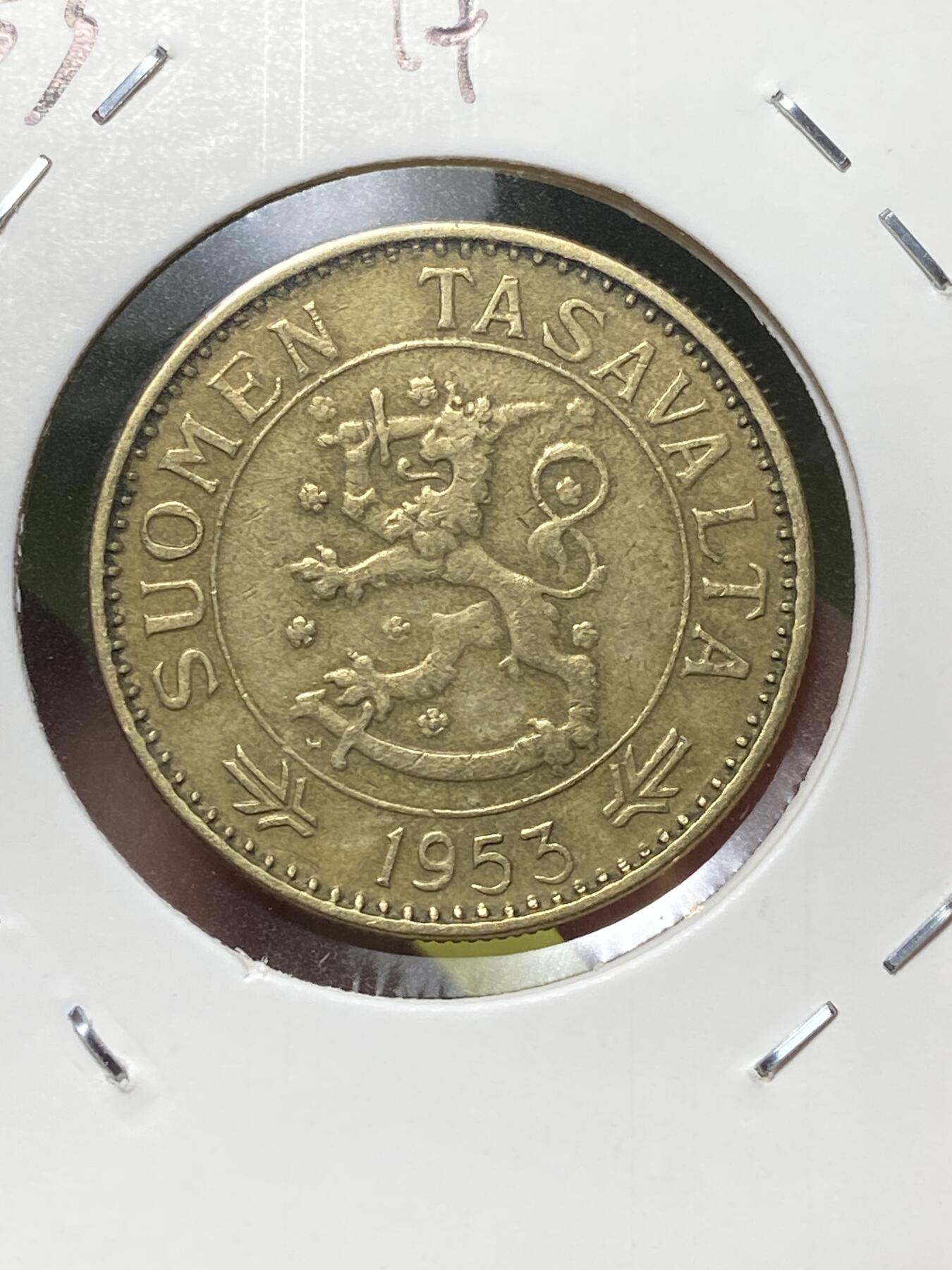 2025年第一百三十场(总第一百五十六场）外国好品纸夹散币场(免佣金) 芬兰🇫🇮1953年50马克(H标)