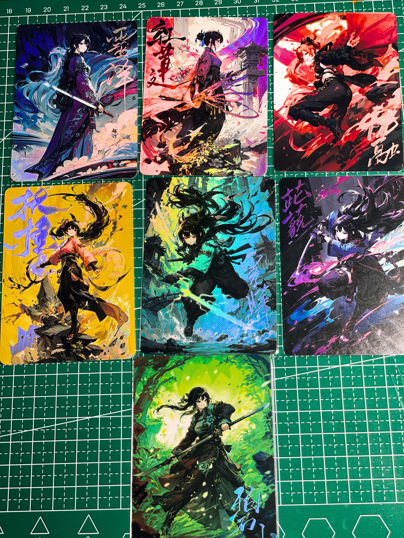 显眼宝36期 11月14日晚22:00截拍 佣金1起 可寄存～ 武侠 一套7张 很帅气 彩闪工艺 63*88