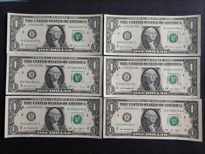 【游宝拍卖】乙巳蛇年89期 全场包邮 六六大顺特别场 - 美元🇺🇸 UNC/AU