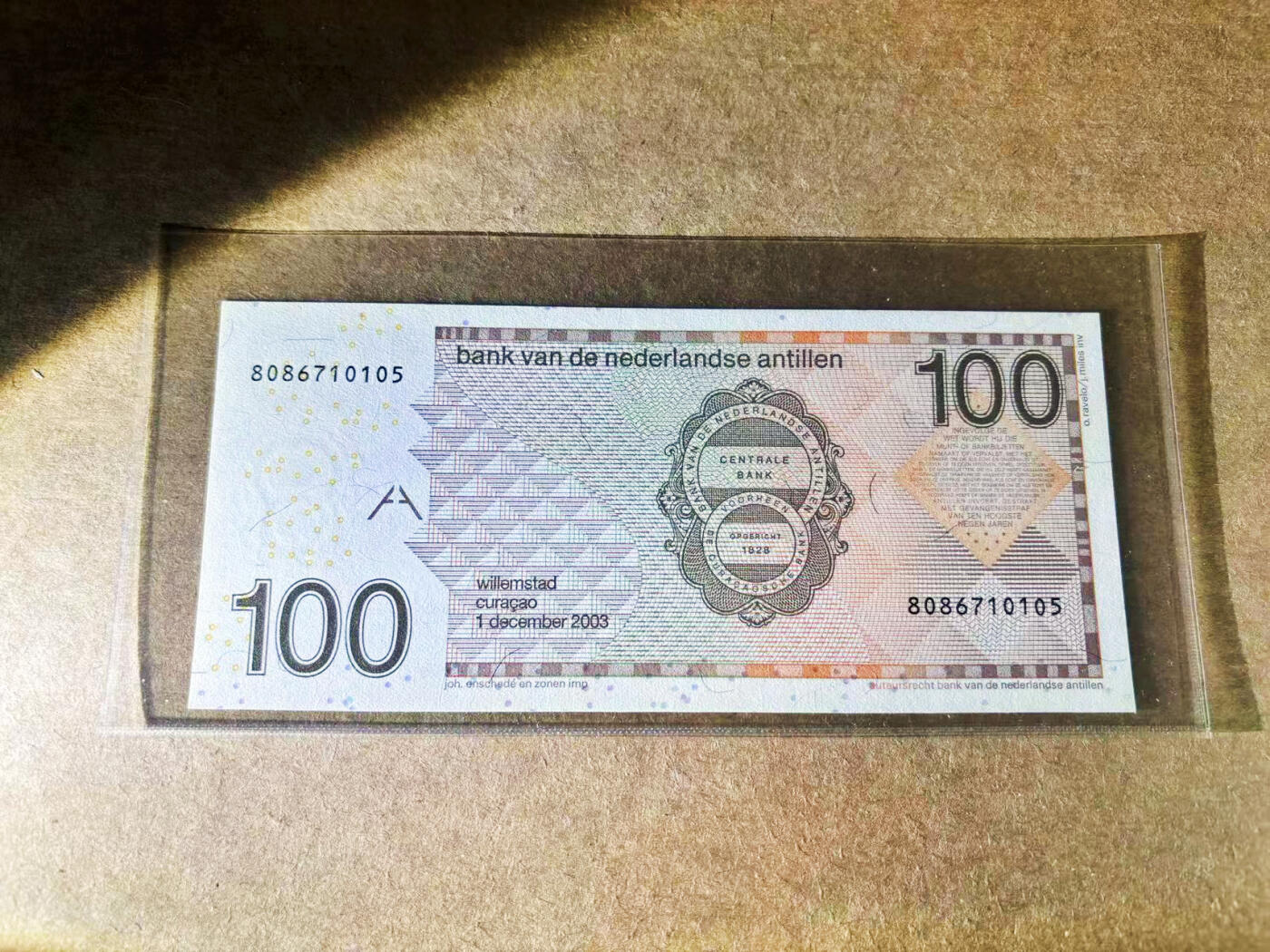 【Blue Auction】世界纸币精拍第752期——18级TOP拍卖/信誉/品质/专业/高效💫 荷属安的列斯 2003年100盾 全新UNC