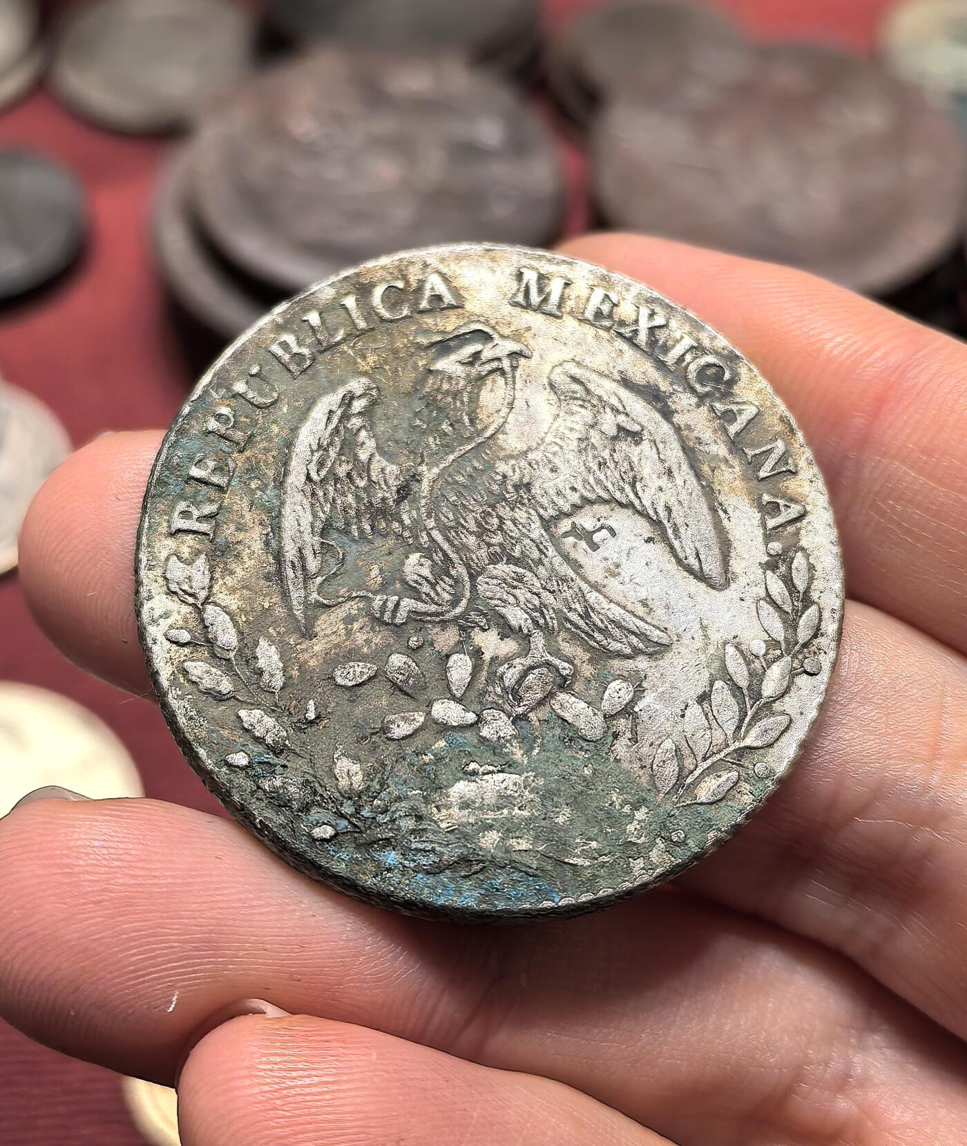 南宋泉阁俄币 外币 国币 专场第十九期 【送拍无额外佣金】 墨西哥 1883年 墨西哥鹰洋大银币 花边 老包浆通货好品 味道不错