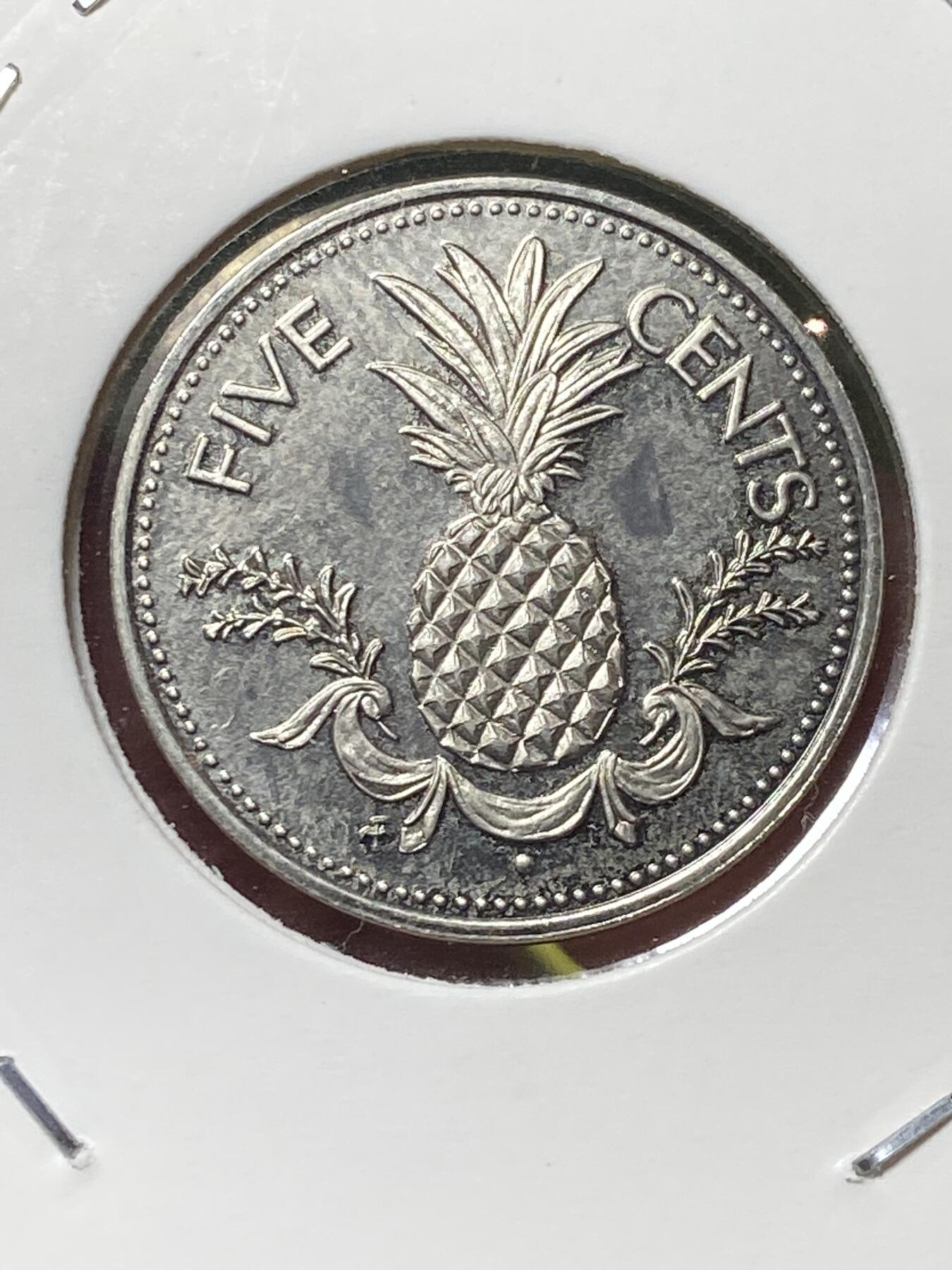 2025年第一百三十场(总第一百五十六场）外国好品纸夹散币场(免佣金) 好品–巴哈马🇧🇸1974年5分(第四套首发年)