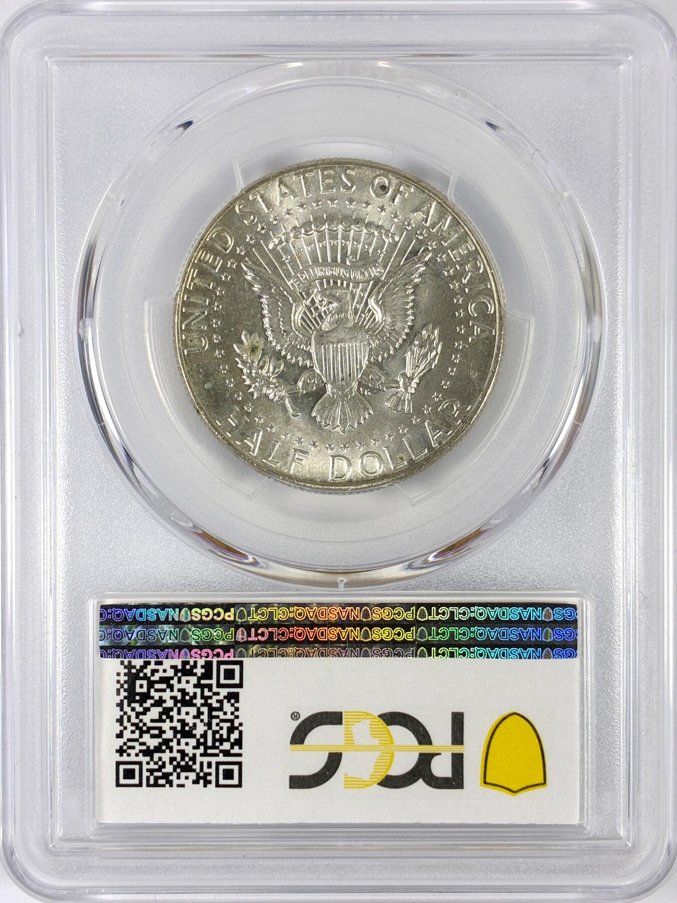 【雨安】【世界币章116期-评级币专场】2025-11-22 周六 19:30 保真【直播拍卖】 [评级美洲] USA 美国 50美分 KM#0202a (1965-1970) 肯尼迪 半美元 1967年  PCGS-MS64