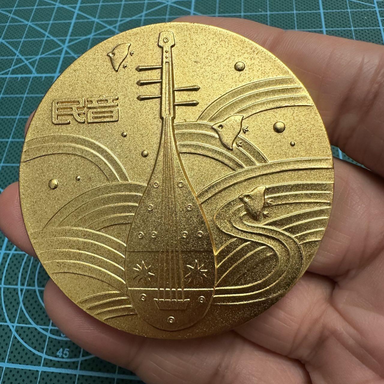 蒂克钱币-第48场日本章牌专场 日本音乐协会 铜章60mm 112g 绒布盒