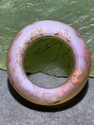 精美亚光高润度冻料朱砂点战国红玛瑙戒指一个 - 精美亚光高润度冻料朱砂点战国红玛瑙戒指一个