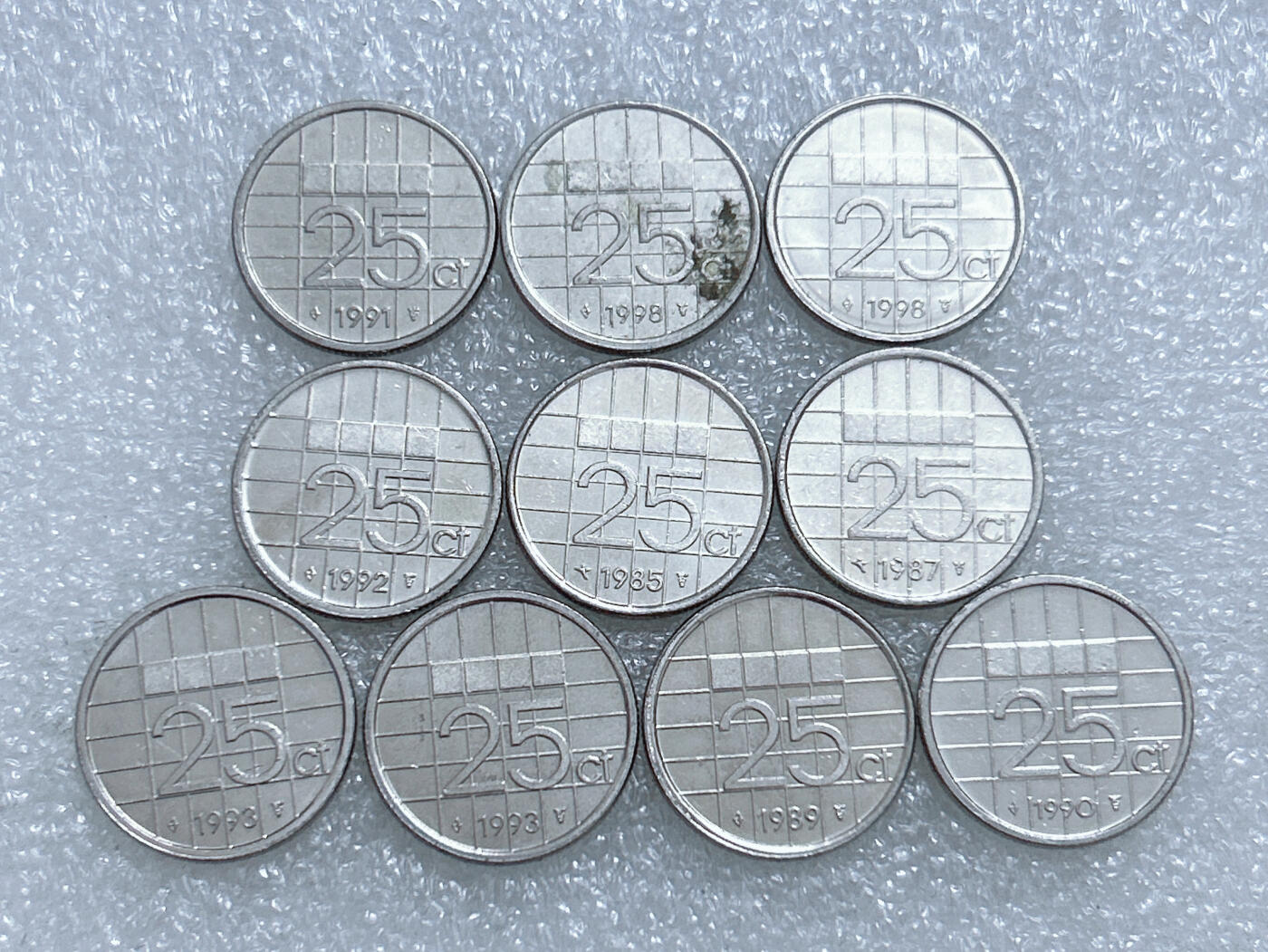 第一海外回流一元起拍收藏 散集专场  第269期 荷兰25分硬币 贝娅特丽克丝女王 10枚