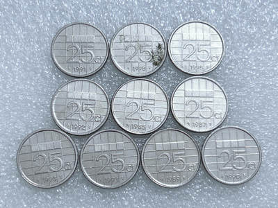 第一海外回流一元起拍收藏 散集专场  第269期 - 荷兰25分硬币 贝娅特丽克丝女王 10枚