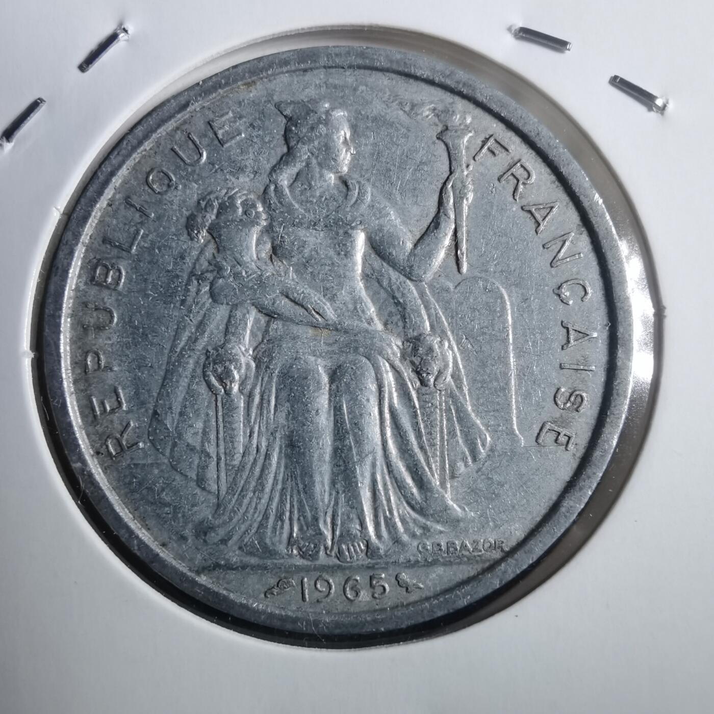 沼泽如烟--第907场 法属波利尼西亚1965年5法郎