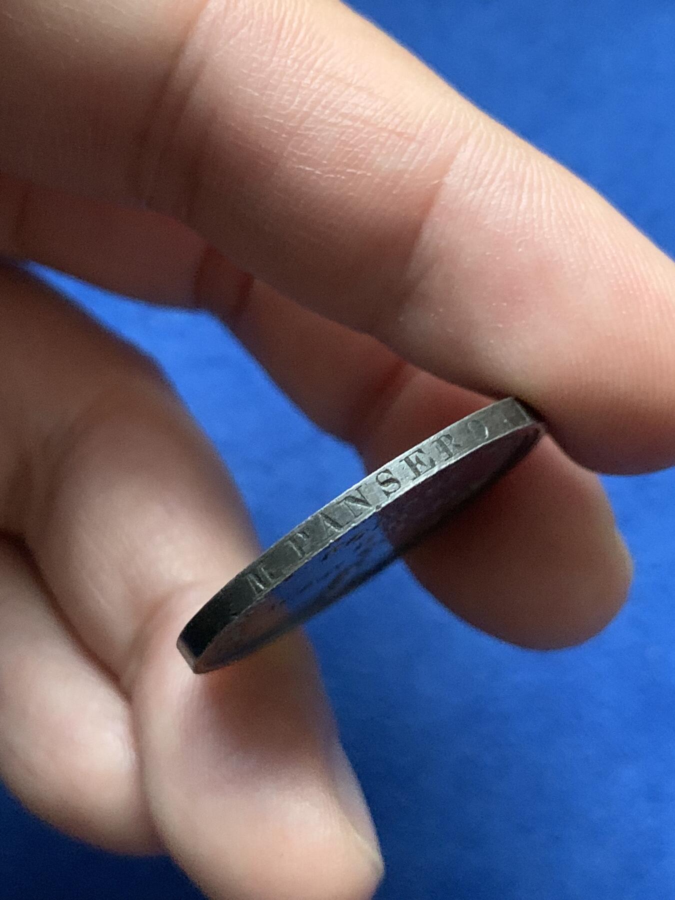 《竞宝斋》第440场 周日，周一，周二 3场连拍 （全场包邮） 法国哲学技术基金会银质代币，11.7g，29.8mm