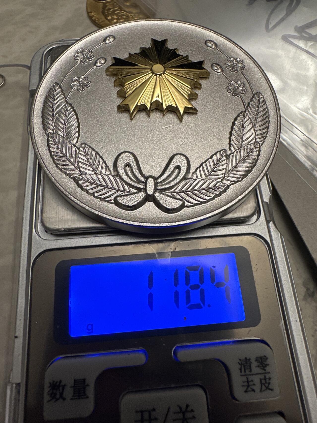 蒂克钱币-第48场日本章牌专场 日本 平成6年 关东防范协会 纪念章 60mm 118g 绒布盒