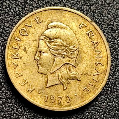 泉币菌-第132场-精品福利场 - 法属新赫布里底 1970年1法郎铜币