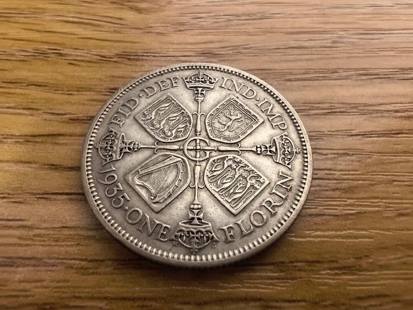 长老汇蛇年精选第七十五场拍卖 1935英国乔治五世1弗洛林银币，背面细节好