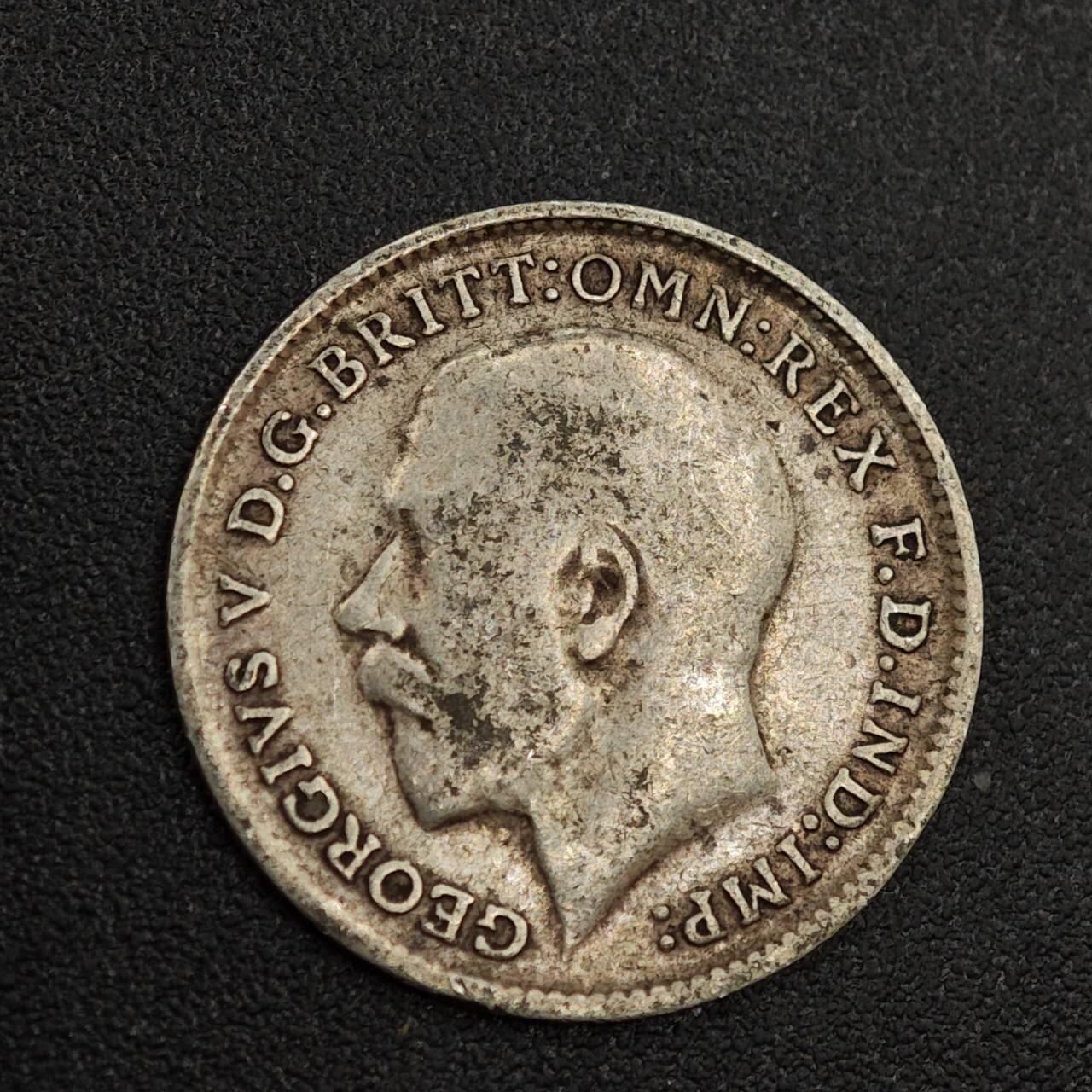 【淘币小摊】实时拍第八百零一拍   散币场   满百包邮可预留二周 每周一统一发货   英国1912年乔治五世3便士银币