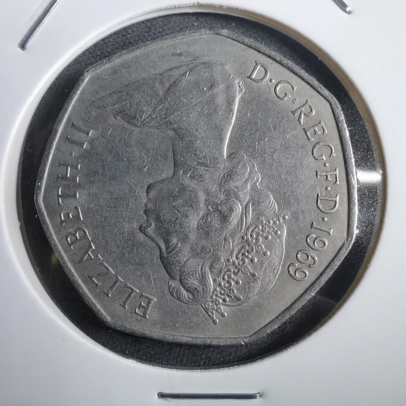 沼泽如烟--第908场 英国1969年50便士