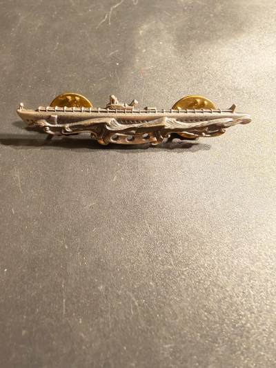 老王徽章第164期 -  美国海军潜艇战斗巡逻证章      925银     2.25英寸