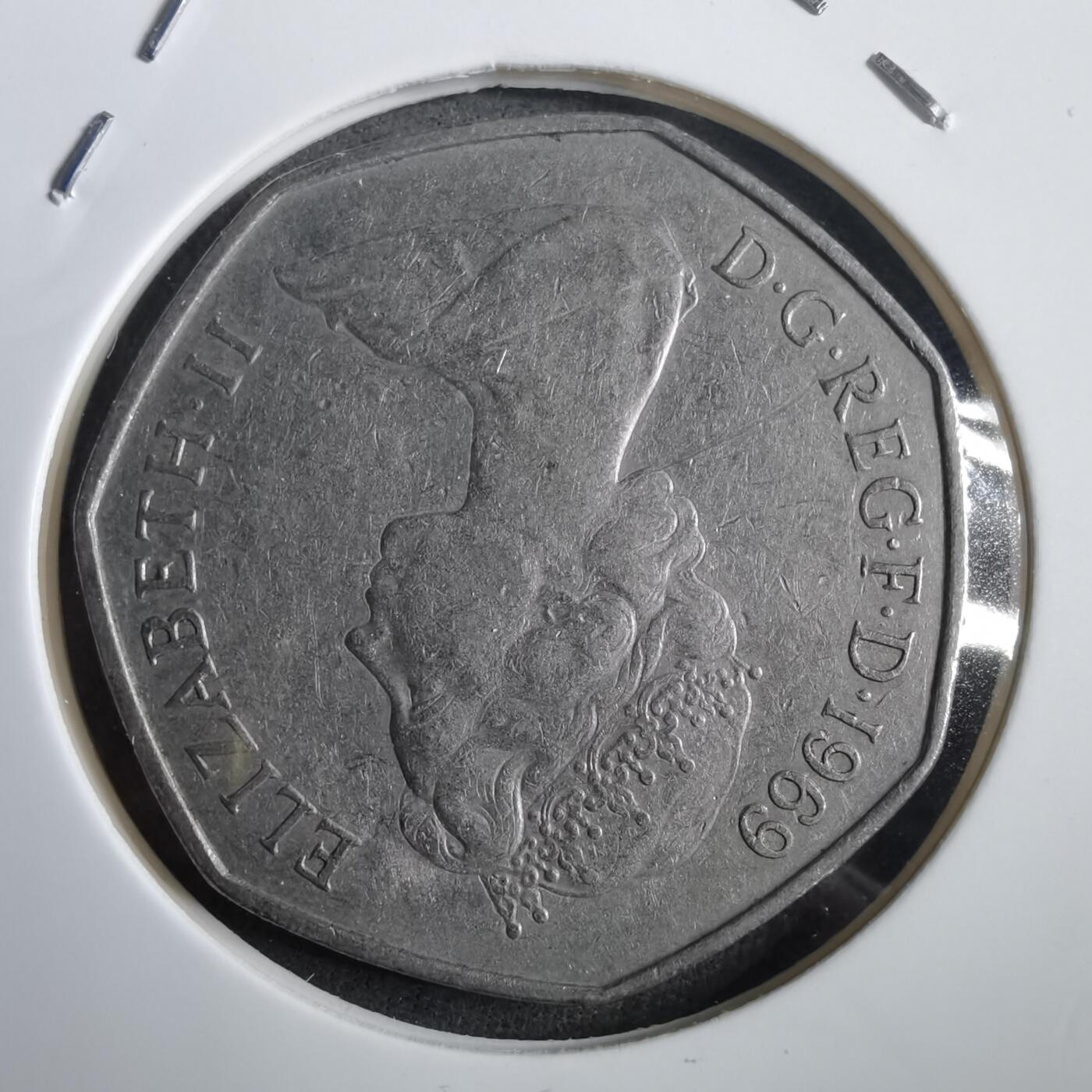 沼泽如烟--第908场 英国1969年50便士