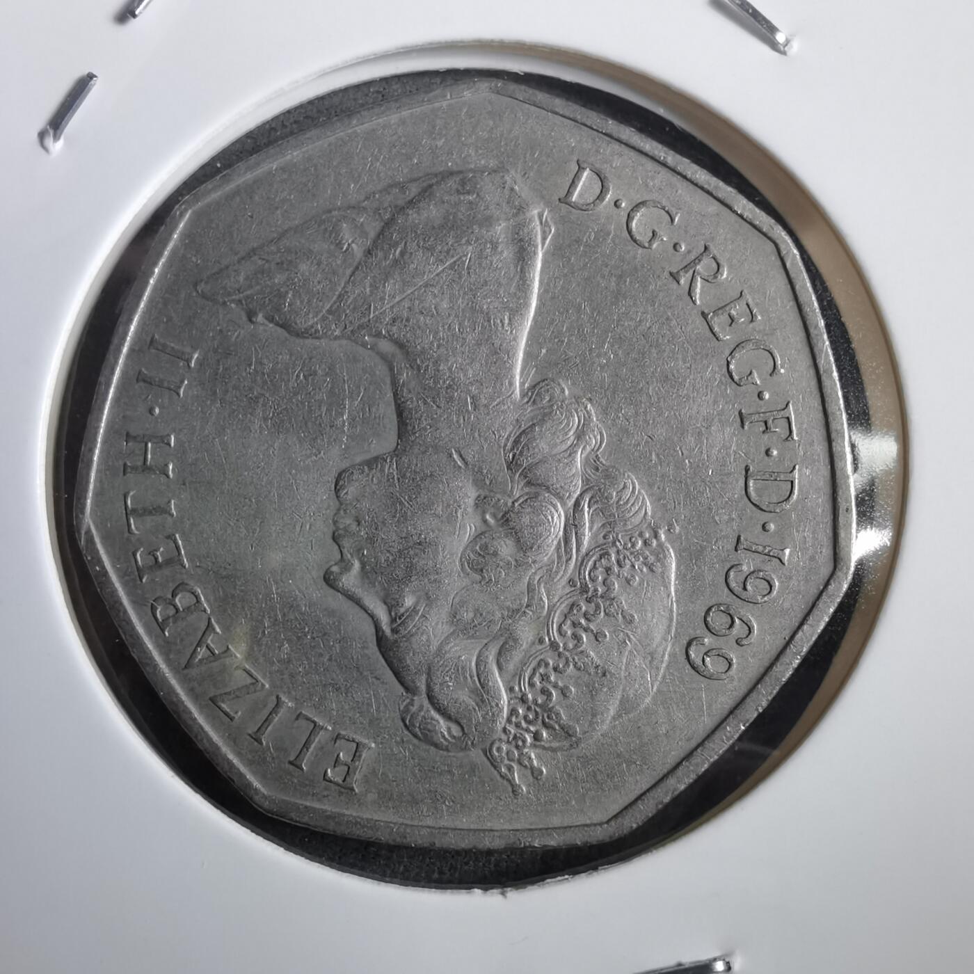 沼泽如烟--第908场 英国1969年50便士