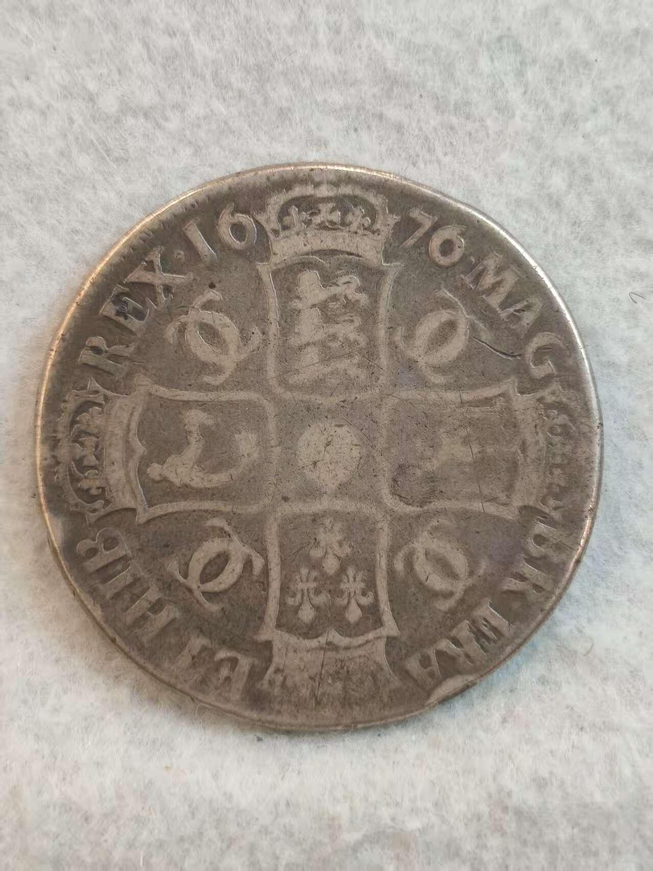 G&W世界散币，银币处理专场（第37场） 英国1676年查理二世1克朗  银币