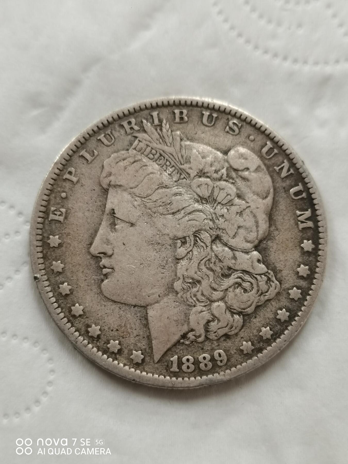 外国钱币 1889年美国鸽子银币