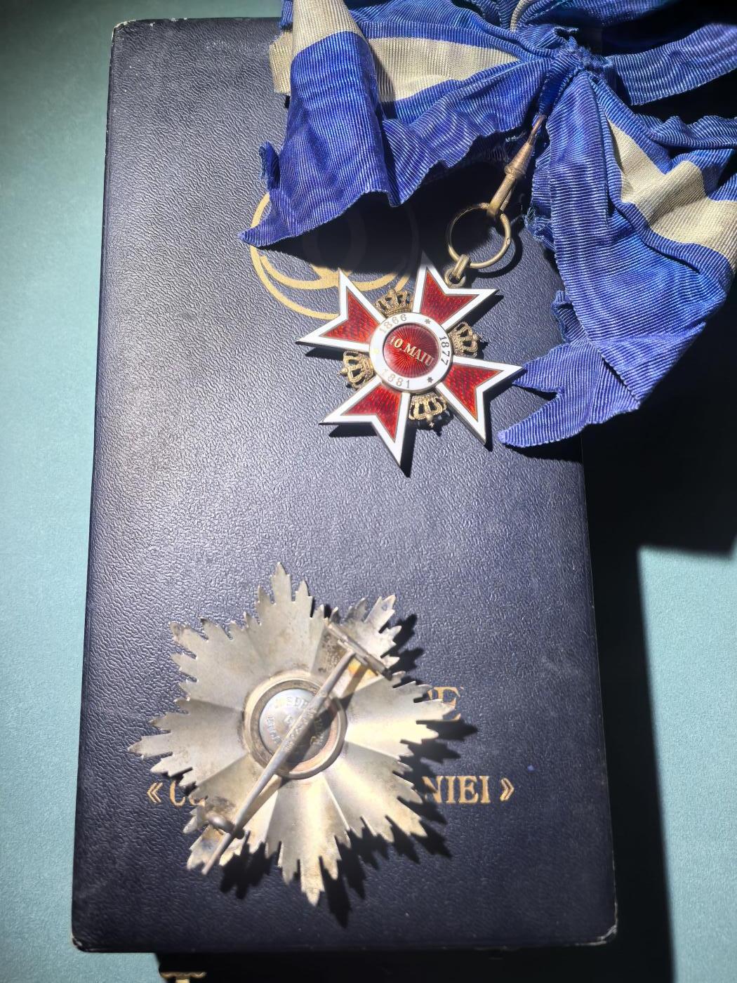 盛世勋华——号角文化勋章邮票专场拍卖第288期 罗马尼亚大十字级王冠勋章带原盒  第一版 银质 带银标厂标