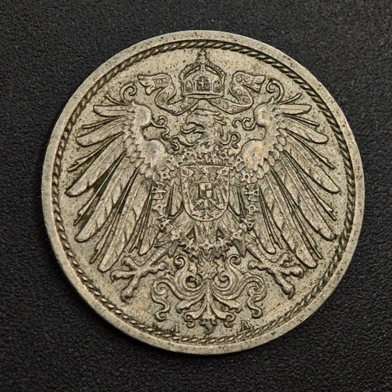 【淘币小摊】实时拍第八百零一拍   散币场   满百包邮可预留二周 每周一统一发货   德国1911年10芬妮镍币