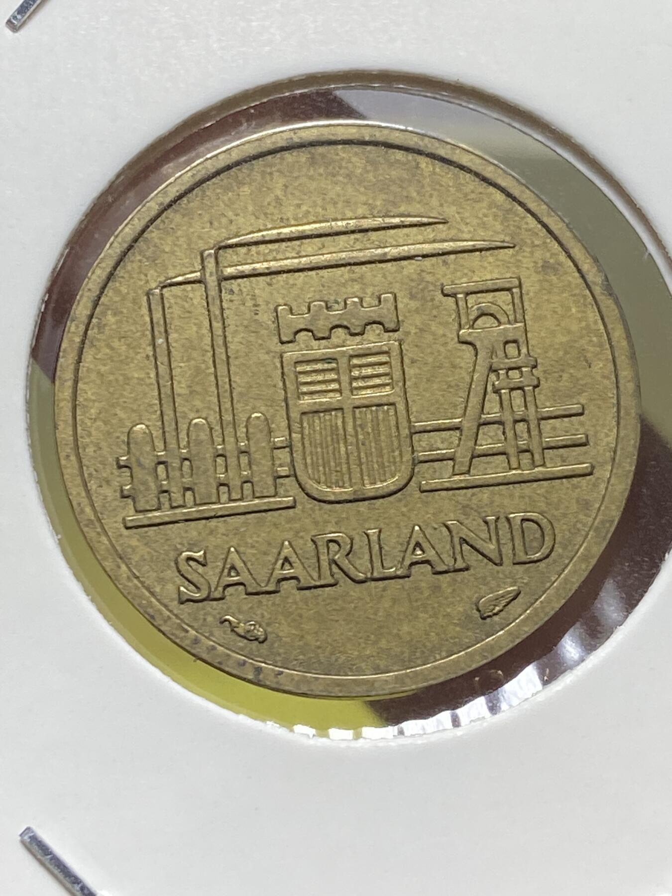 2025年第一百三十一场(总第一百五十七场）外国好品纸夹散币场(免佣金) 法占德国萨尔州1954单年份10法郎