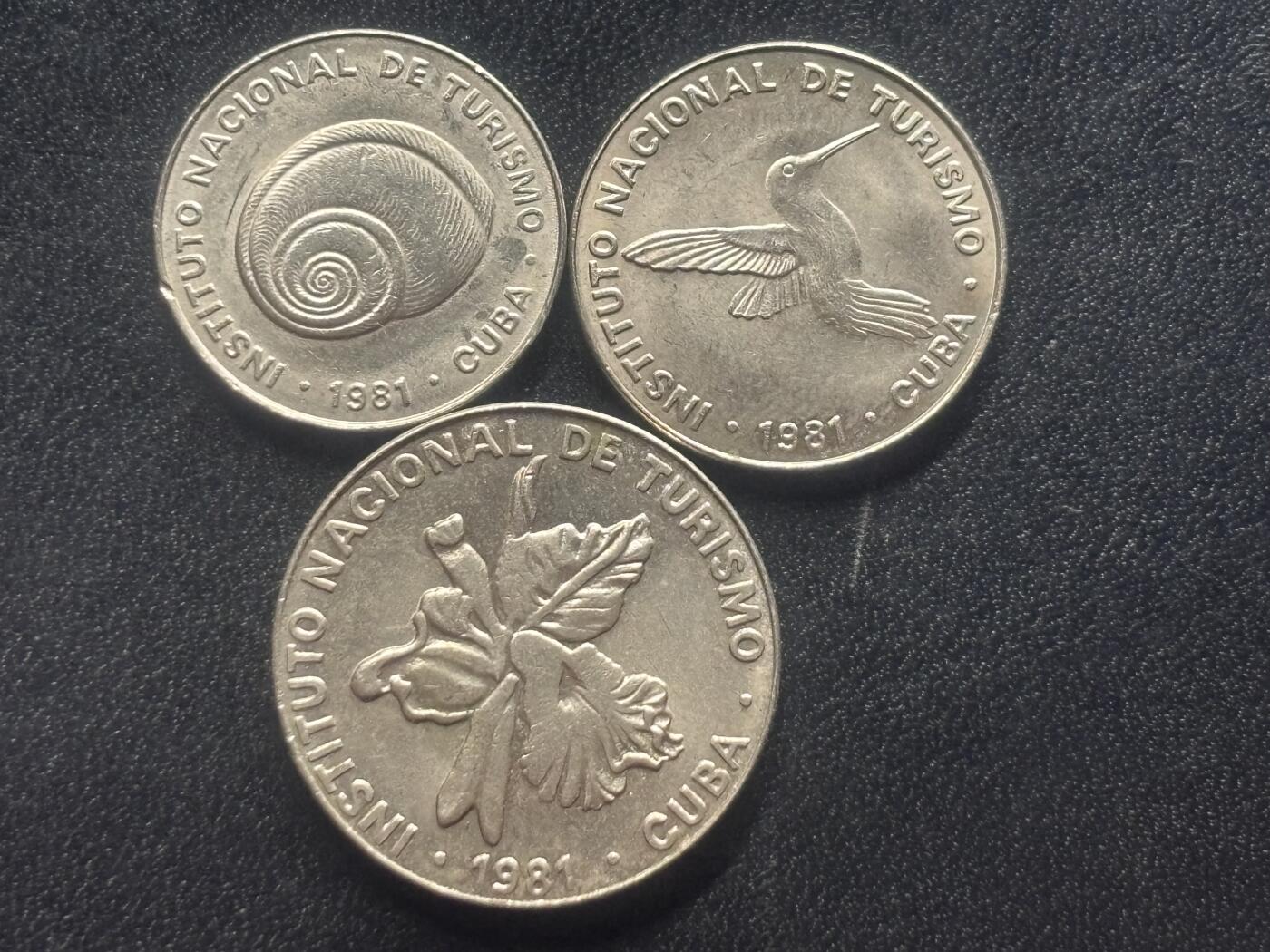 邮泉阁限时拍卖第三十六场 美洲硬币专场（硬币在国外。请付邮费6元。） 古巴1981年3枚
