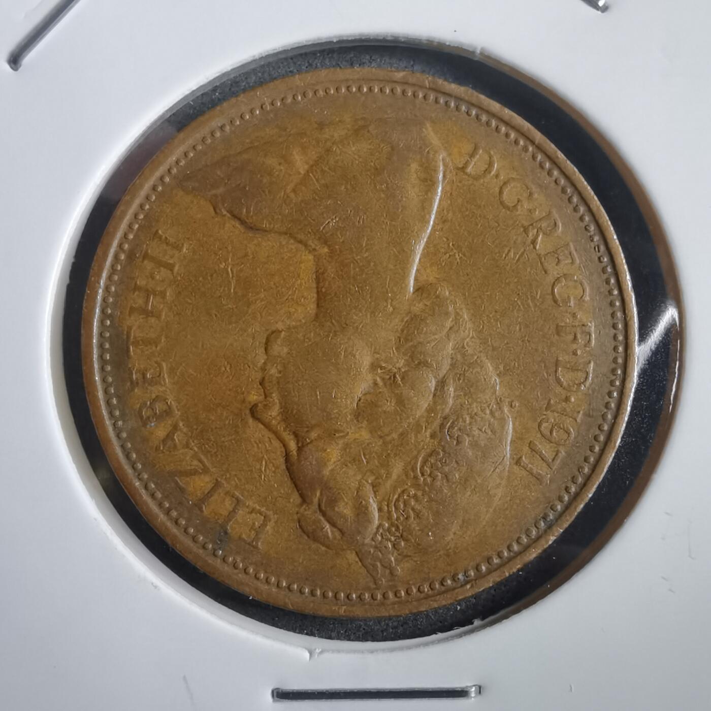 沼泽如烟--第908场 英国1971年2便士