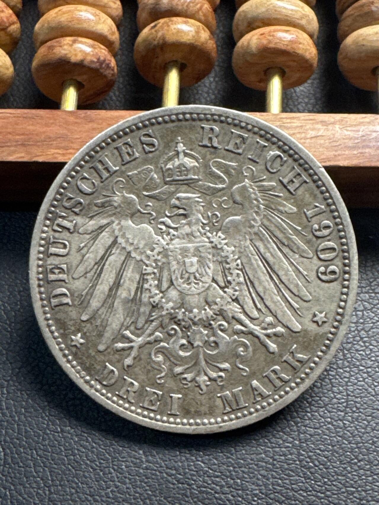 ❤️【币观天下】❤️ 第331期钱币拍卖- 2025.11.21周五晚上6点半场-长期征集拍品 德国1909银币2马克银币