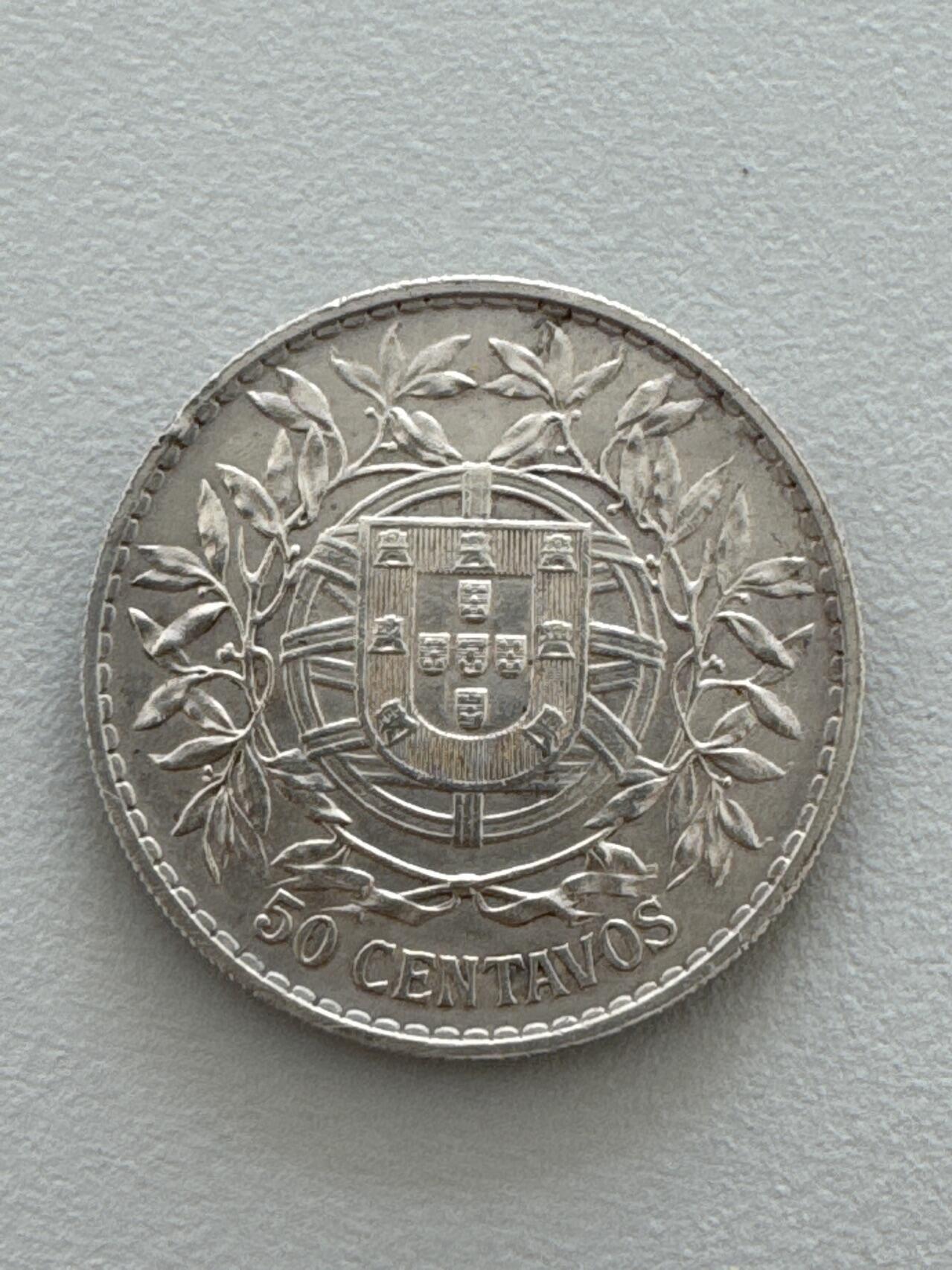 ❤️【币观天下】❤️ 第331期钱币拍卖- 2025.11.21周五晚上6点半场-长期征集拍品 葡萄牙1912年50分银币