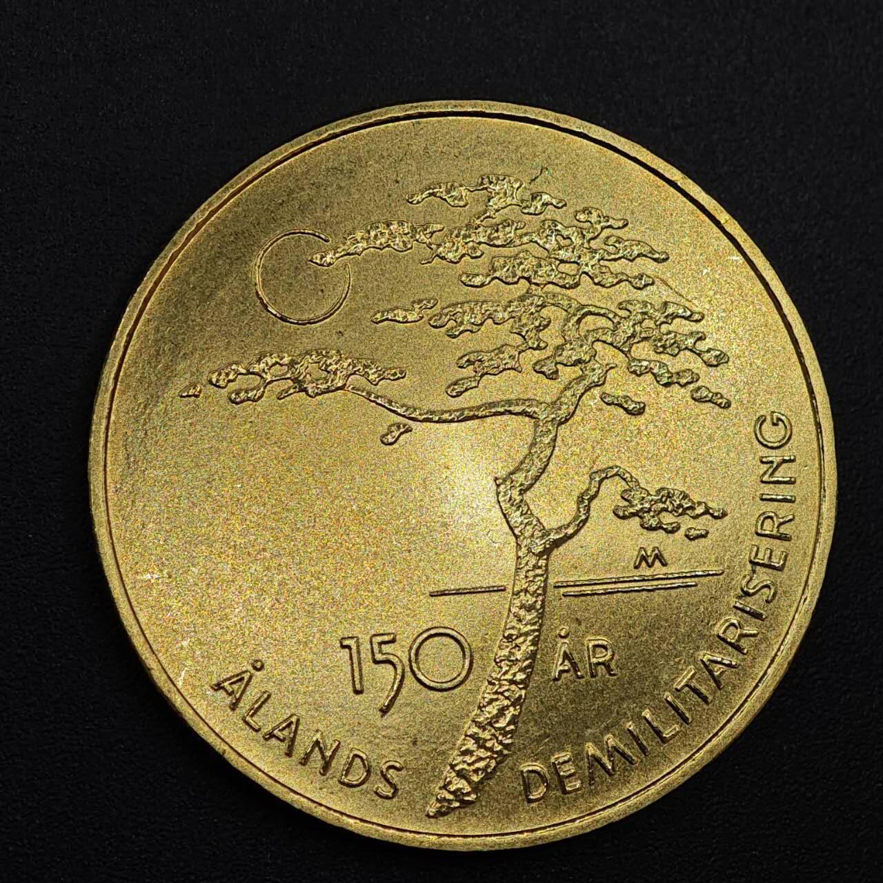 【淘币小摊】实时拍第八百零一拍   散币场   满百包邮可预留二周 每周一统一发货   芬兰2006年奥兰群岛非军事化150周年5欧元纪念币