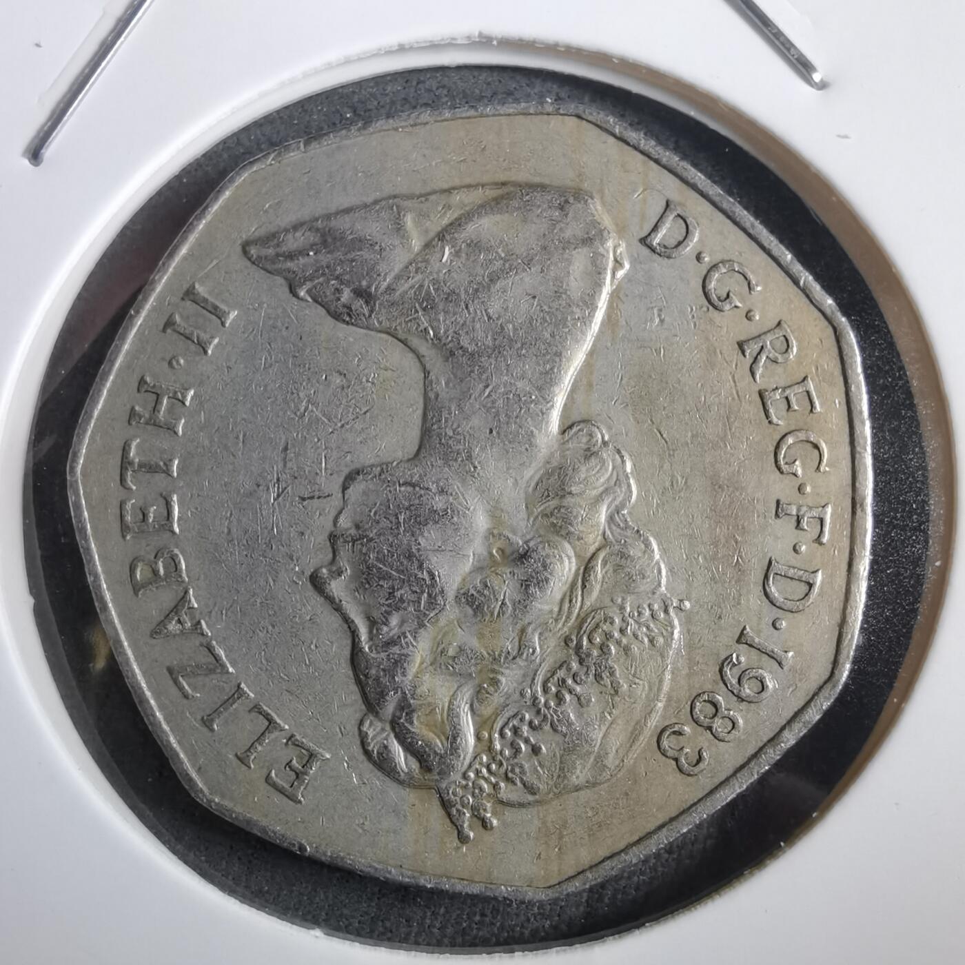 沼泽如烟--第908场 英国1983年50便士