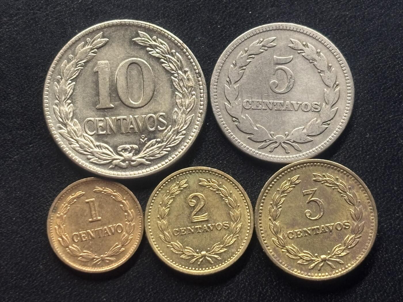 邮泉阁限时拍卖第三十六场 美洲硬币专场（硬币在国外。请付邮费6元。） 萨尔瓦多5枚