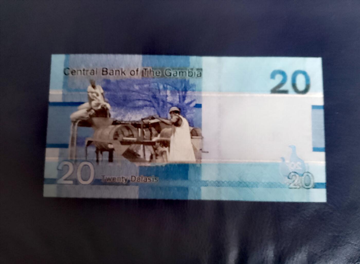 全新冈比亚2019年A冠5、10、20、50、100、200达拉西靓品纸币6枚一组