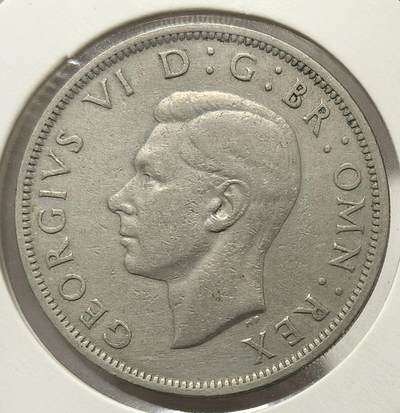 外国优质老铜币银币，周六九点倒数截拍，满百包邮，可寄存半年，喜欢朋友微信扫描二维码可直接参拍 - 英国1947年半克朗