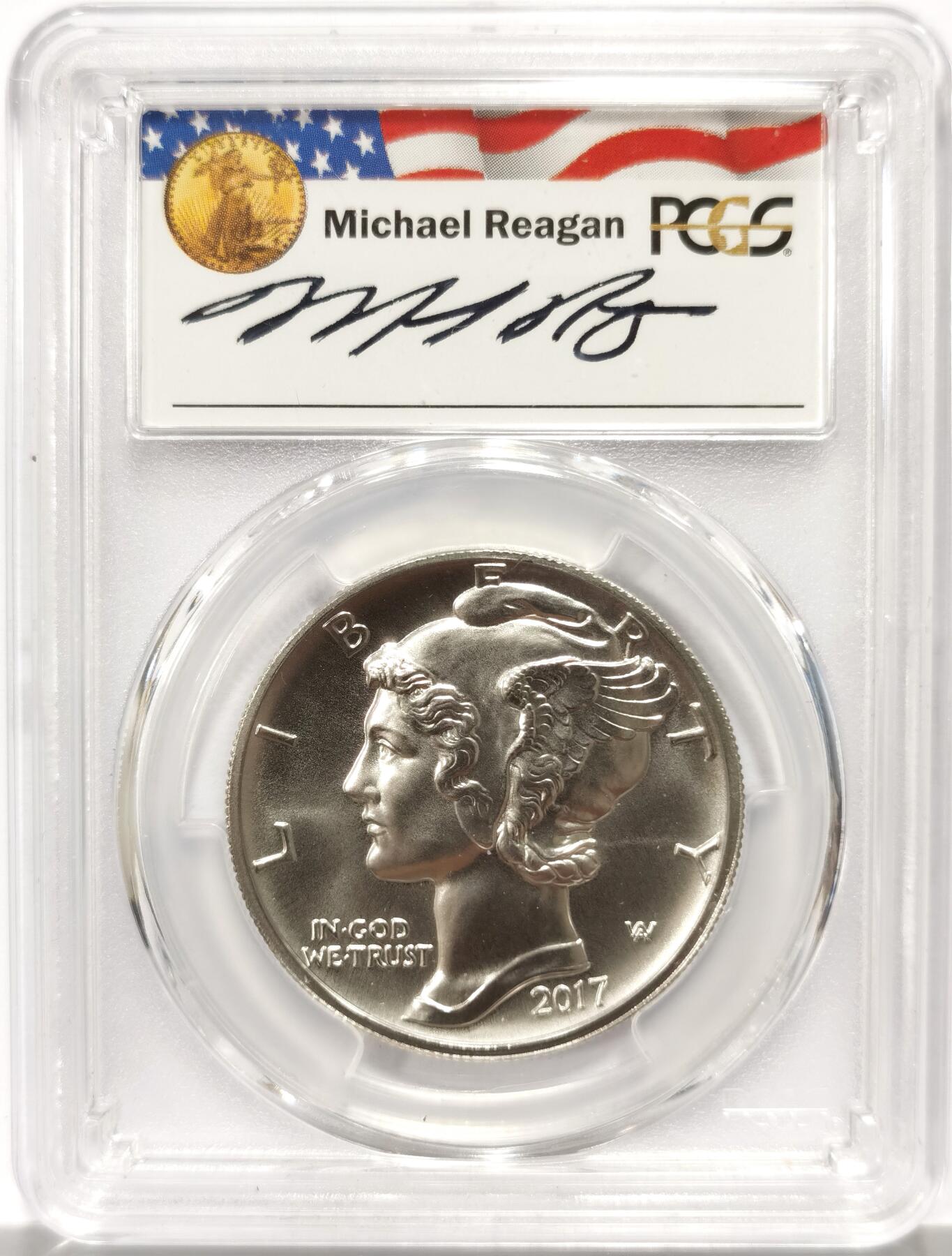 博洋堂藏家专场系列之美国钱币白金之夜专场暨第148期（全场包邮） PCGS MS70 美国2017年自由女神1盎司钯金币 麦稀奇首次出现 极具增值潜力