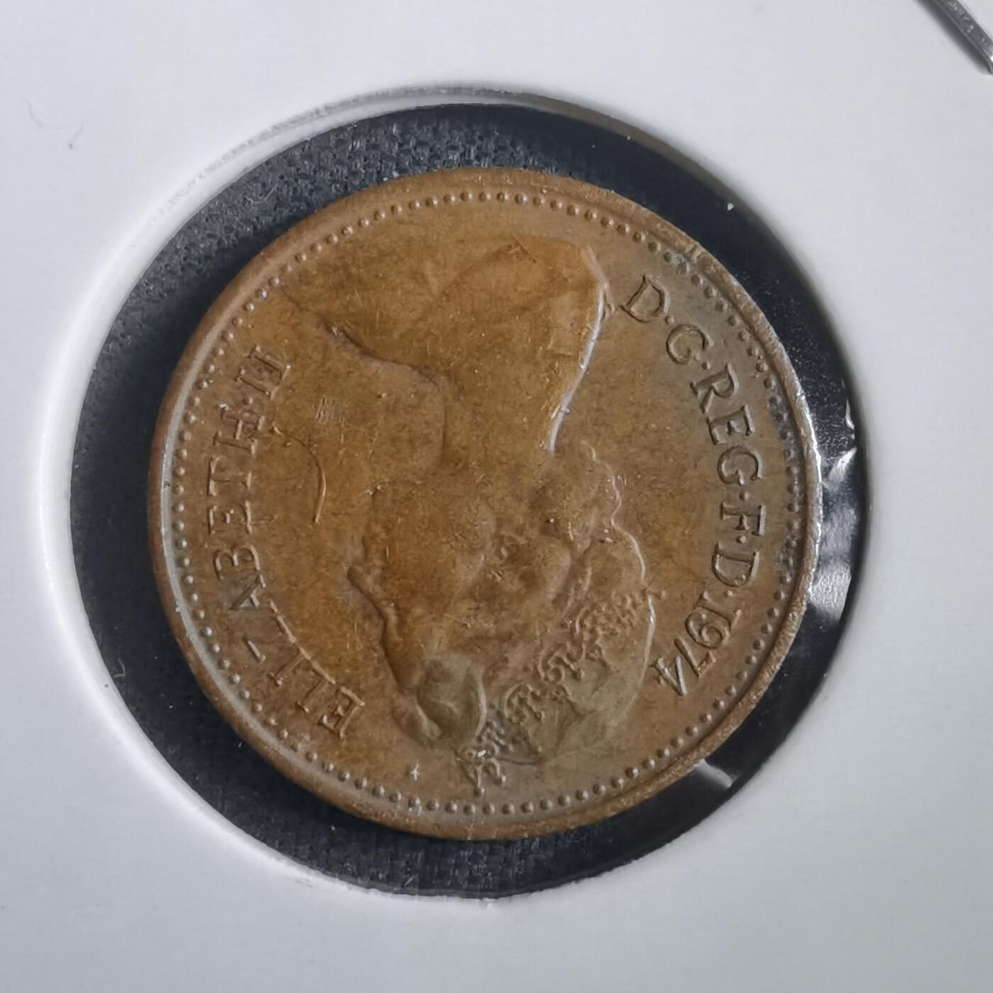 沼泽如烟--第908场 英国1974年半便士