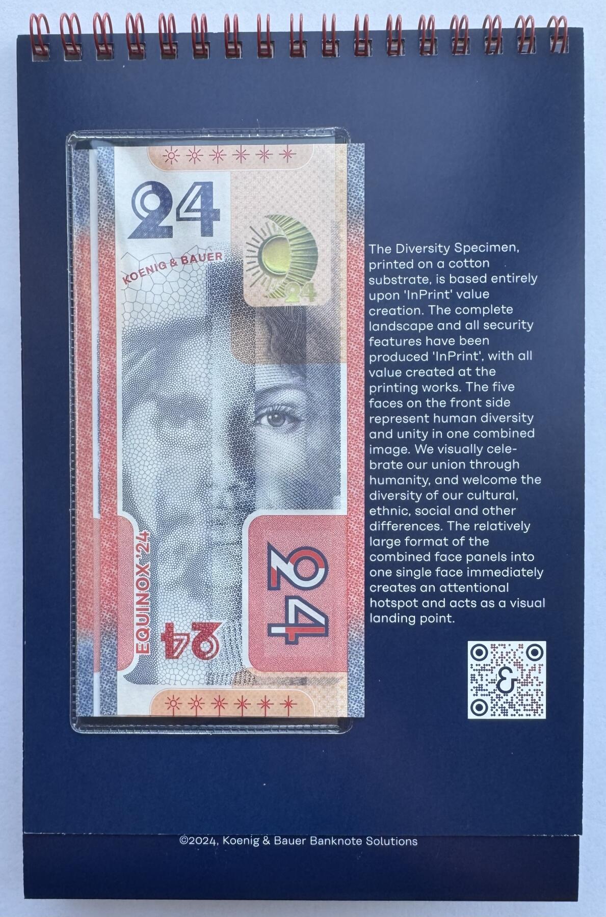 2025第25场（总第225期）：精品测试钞、纪念钞、塑料钞、连体钞综合场 版三/纸质 德国高宝2024年“一体化生态系统”纸质版测试钞UNC（含Koenig&Bauer 2025版台历及原装册）
