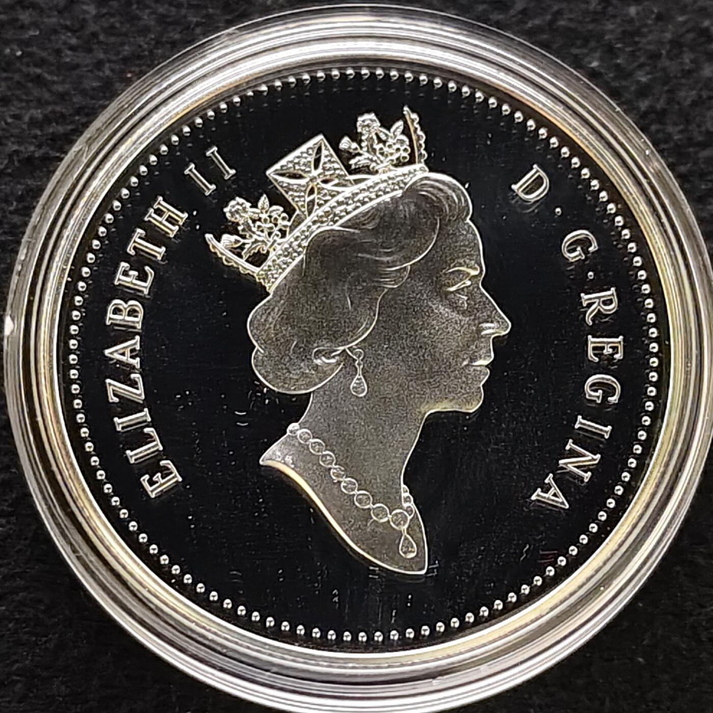 【全场包邮】纯粹捡漏拍479场（免费代拍第16场） 加拿大1994年1元1美元最后一次加拿大皇家骑警雪橇狗巡逻（36毫米25.18克）精制纪念银币-盒证全