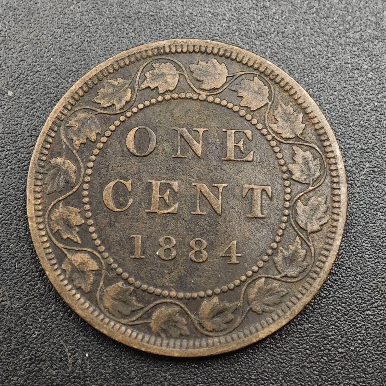 【淘币小摊】实时拍第八百零一拍   散币场   满百包邮可预留二周 每周一统一发货   加拿大1884年维多利亚一分铜币