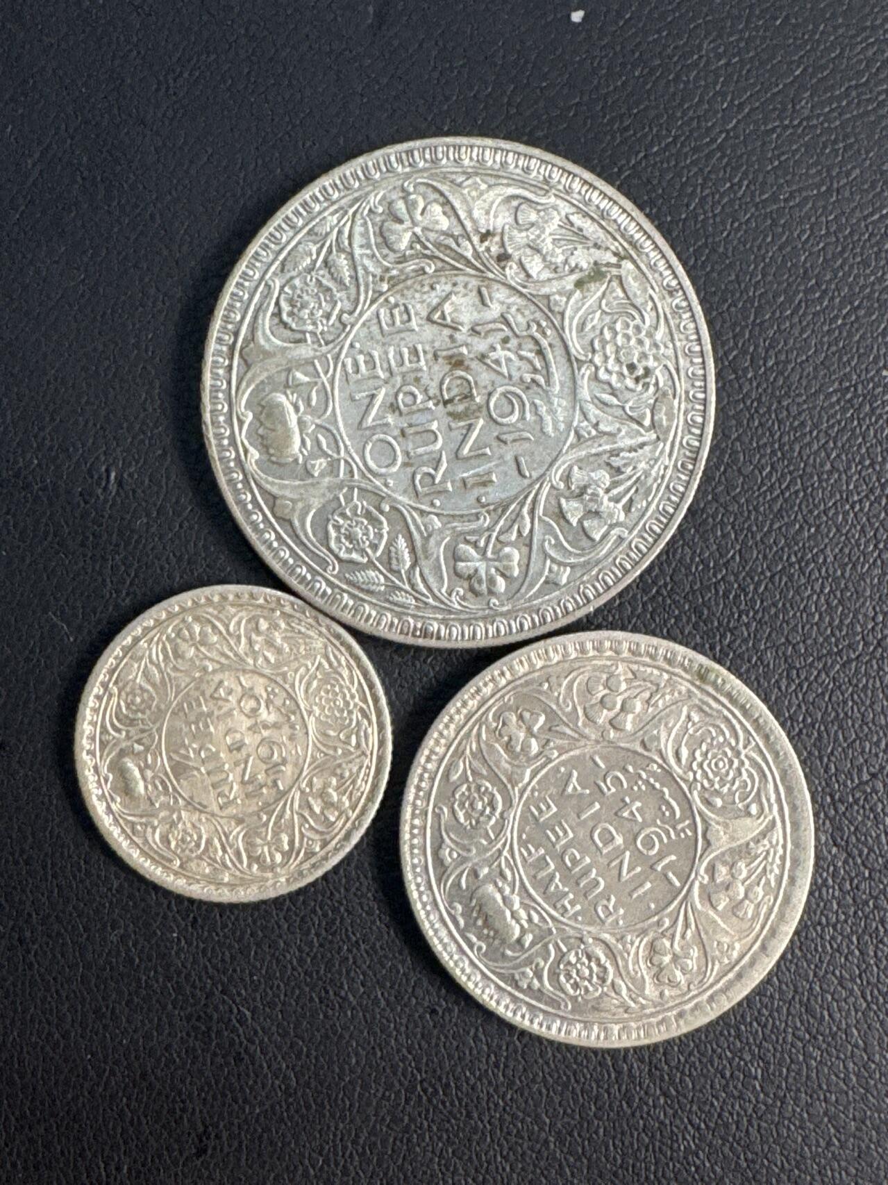 ❤️【币观天下】❤️ 第331期钱币拍卖- 2025.11.21周五晚上6点半场-长期征集拍品 （乔六）印度1/4 ，1/2 ， 1卢比银币