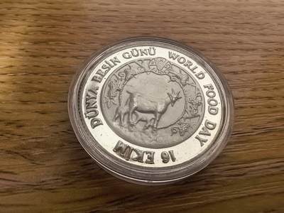 长老汇蛇年精选第七十五场拍卖 - 1983土耳其FAO世界粮食日1500里拉银币，2914枚