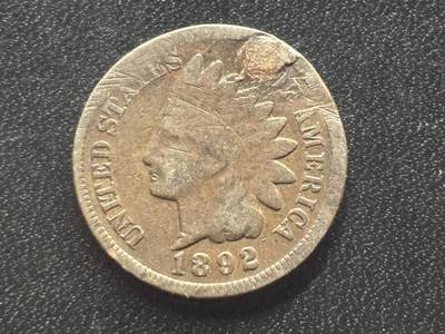 邮泉阁限时拍卖第三十六场 美洲硬币专场（硬币在国外。请付邮费6元。） - 美国1892年1分