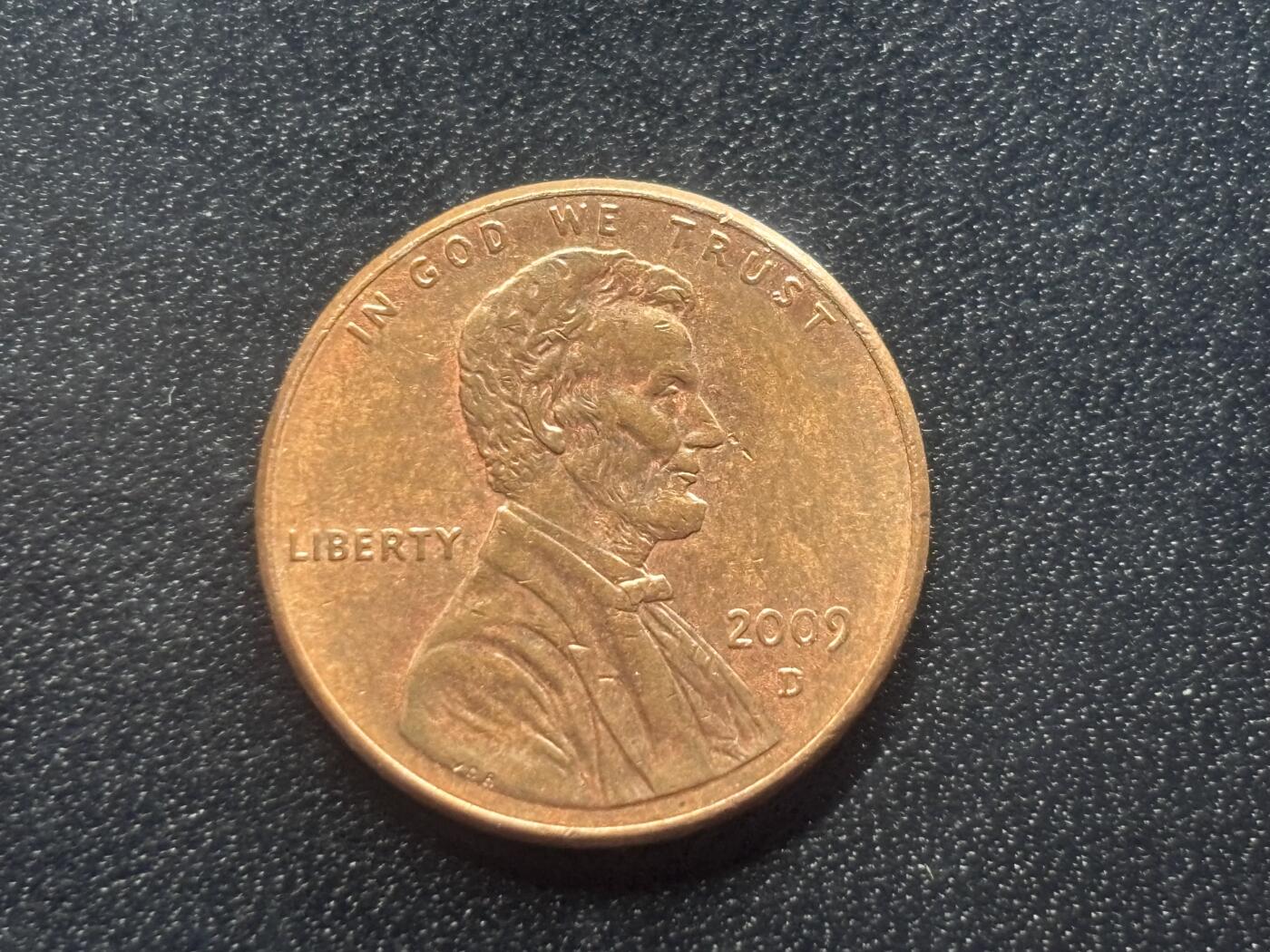 邮泉阁限时拍卖第三十六场 美洲硬币专场（硬币在国外。请付邮费6元。） 美国2009年1分纪念币D版