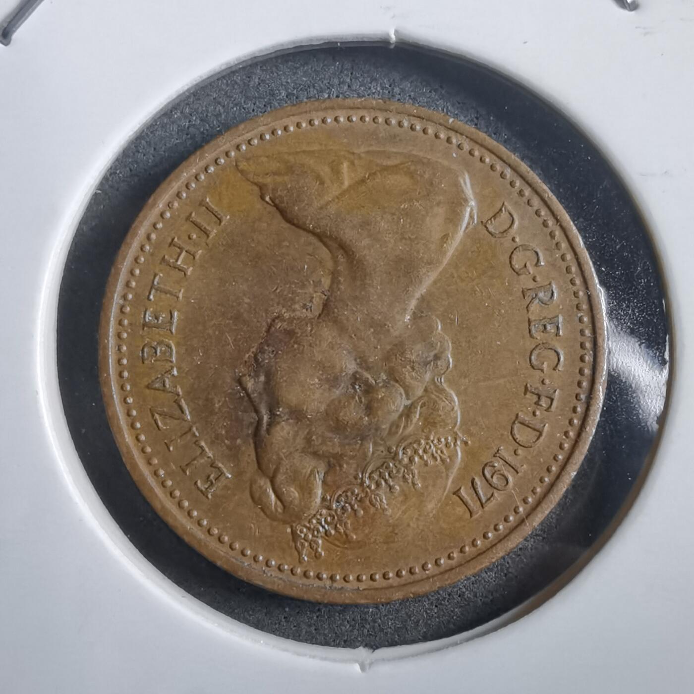 沼泽如烟--第908场 英国1971年1便士