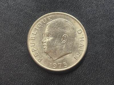 邮泉阁限时拍卖第三十六场 美洲硬币专场（硬币在国外。请付邮费6元。） - 海地1975年10分