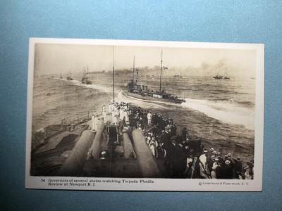 盛世勋华——号角文化勋章邮票专场拍卖第288期 - 美国二战时期军舰专题明信片 鱼雷舰队接受检阅